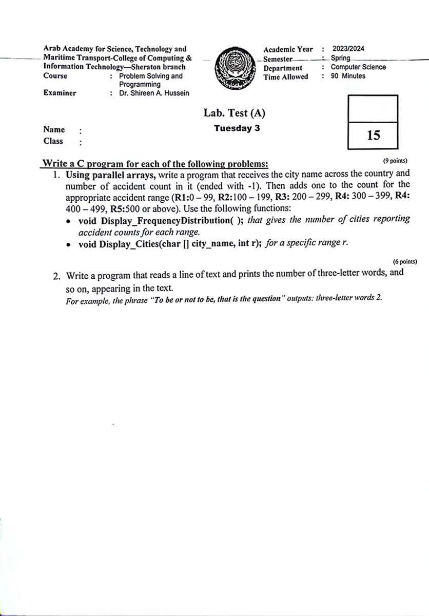 12th Exam 1 preview