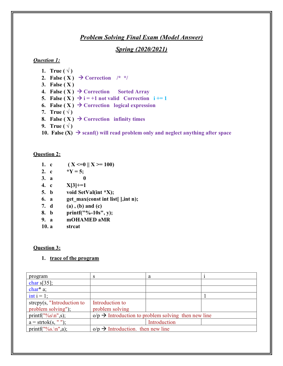 Problem Solving final 20 Jun 2021 model answer preview